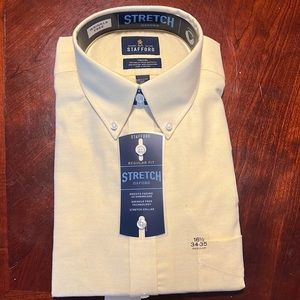 Yellow Stafford button down shirt. New with tags.